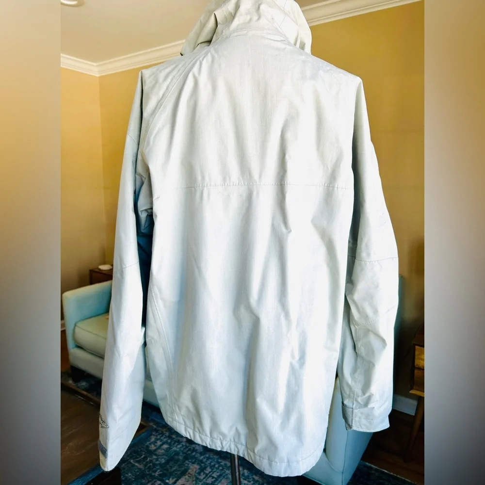 Columbia Titanium Gray Shreddin Shell Jacket Cyberstretch Offset Zip Large